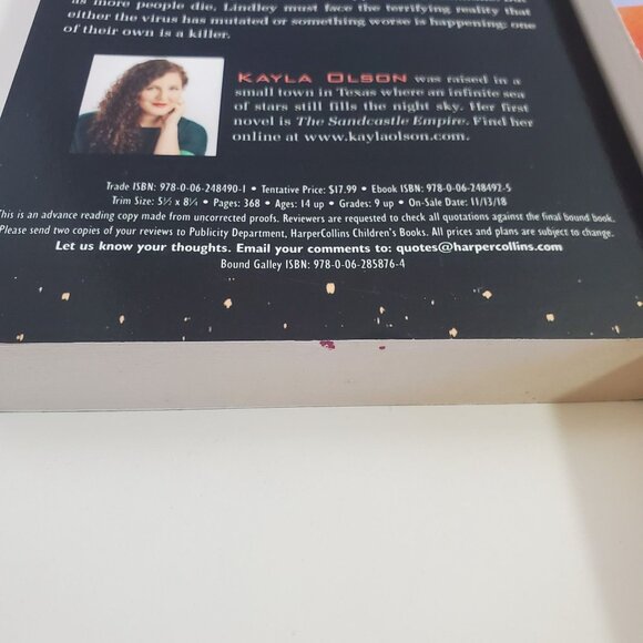 Advanced Readers Copy Uncorrected Proof Lot Ages 14 Plus 8 Books Mixed Authors - Picture 6 of 12